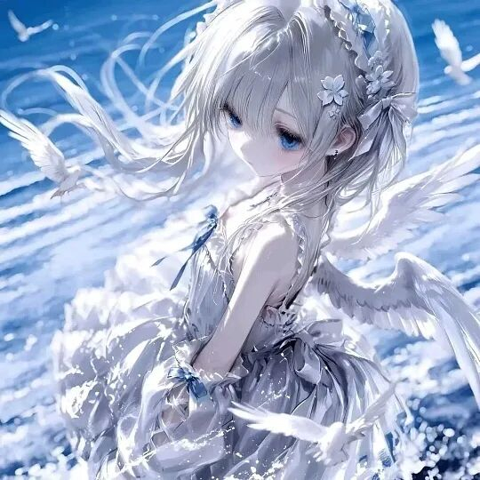 蓝色系女漫|我并非寂静无声，只是我的喧嚣藏于冰川之下。 女生头像｜动漫头像｜动漫