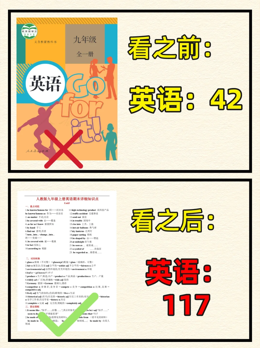 初三九年级上册英语期末考点填空💯