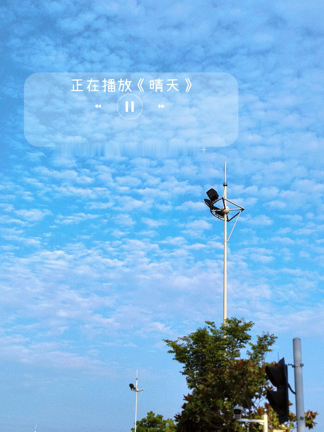 夏空把湛蓝，
摊开给我们看。