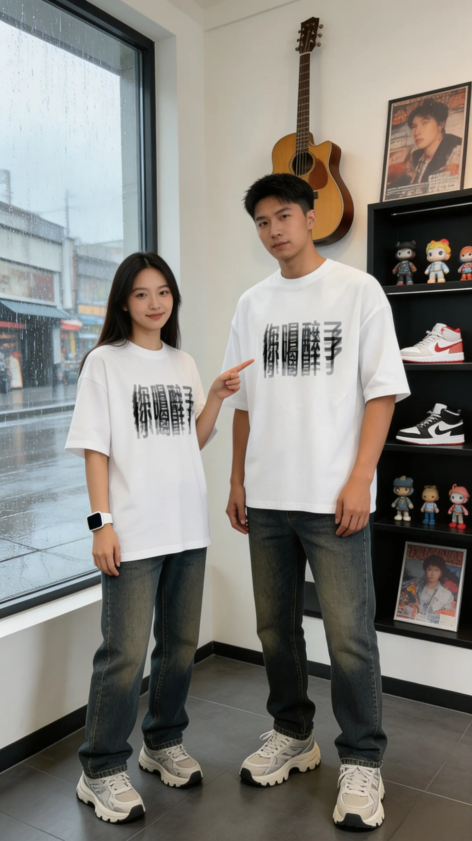 夏季男生穿这件！设计感直接拉满！ 美式潮牌风的印花T恤，宽松版型不挑身...