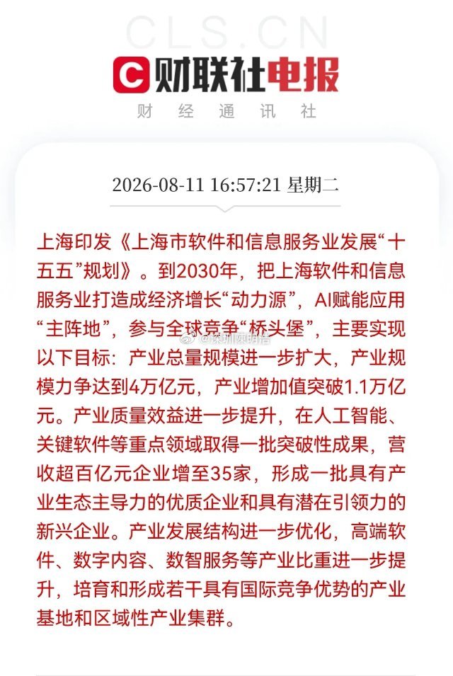 有点小兴奋，真的别只盯着算力硬件了！上海4万亿规划出炉。科技这个赛道的真金白银来
