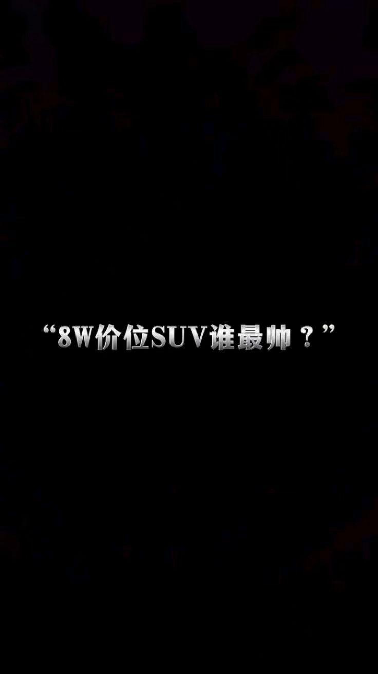 8W价位suv你选谁