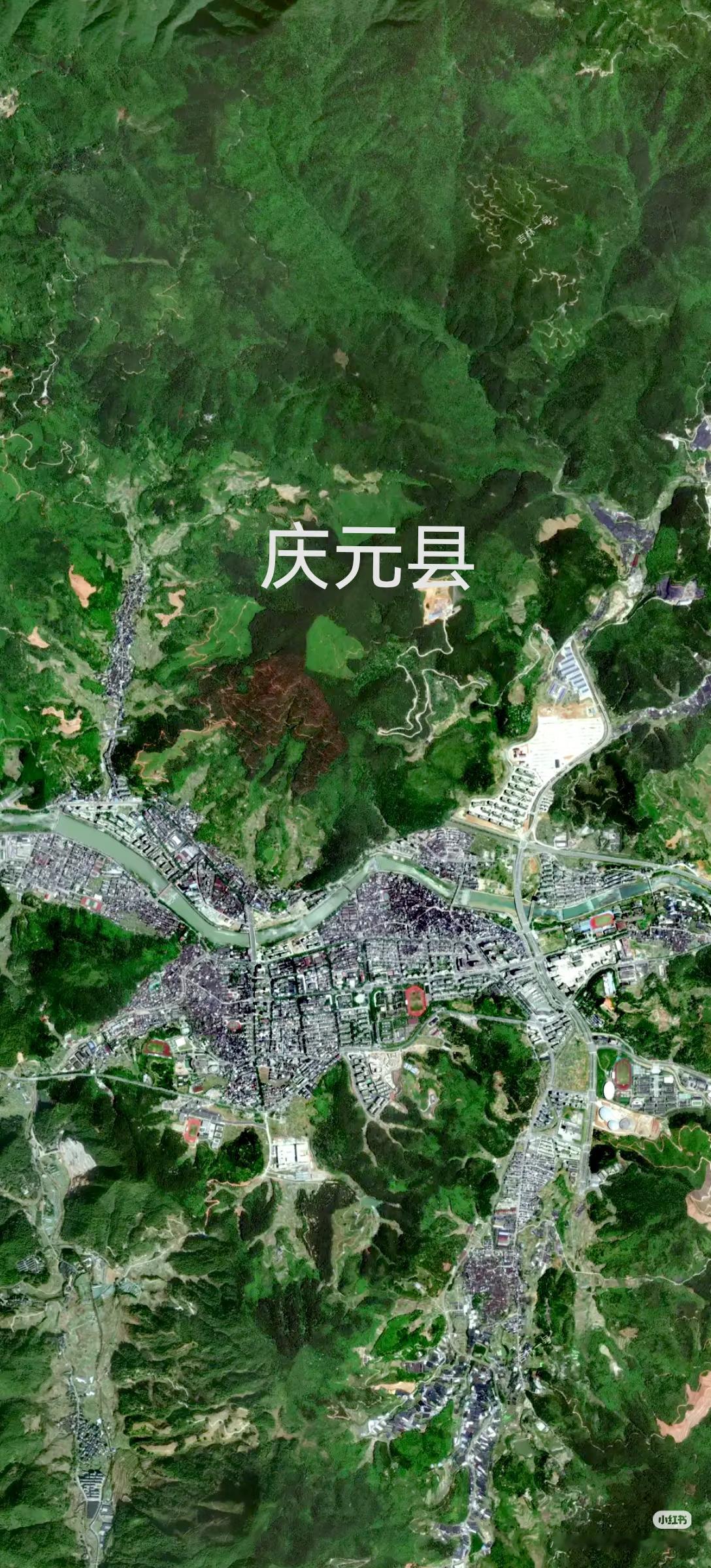 浙江省庆元县高清卫星图