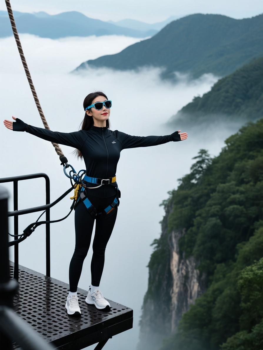 AI酷帅蹦极大片