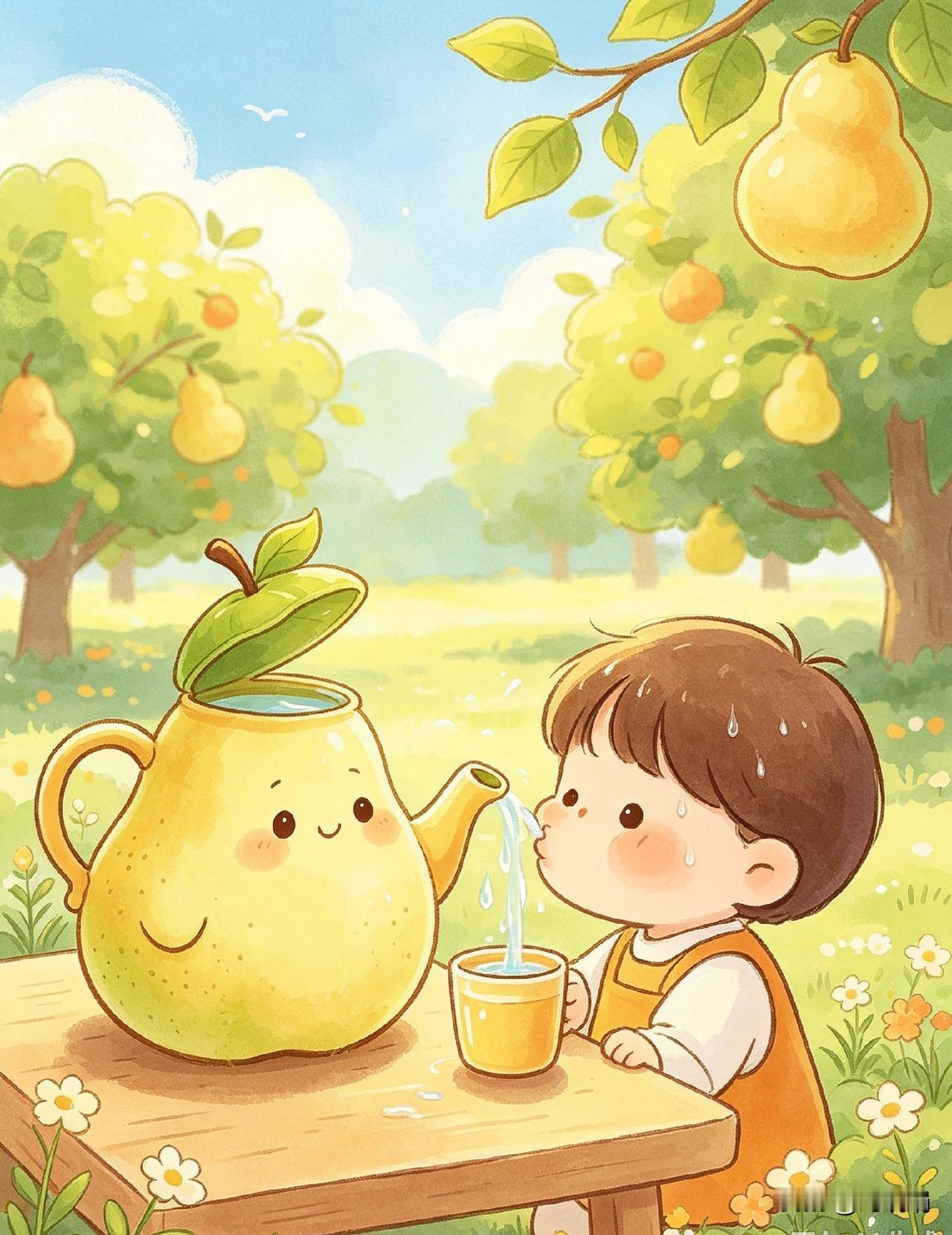 🌙✨🍐
水果系列儿童诗〈八〉
《梨，梨，梨》

梨，梨，梨
模样真稀奇
抱着