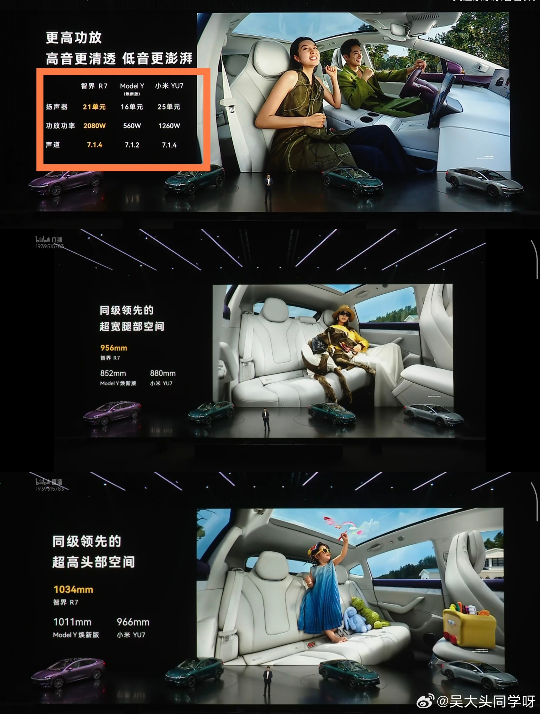 新款智界R7在这个价位段的核心竞品就是小米yu7和model y了，都是爆款SU