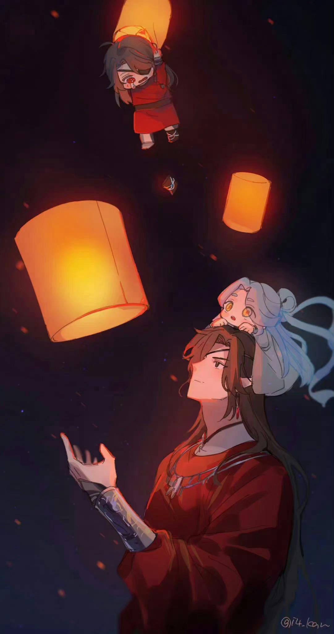天官赐福 厄命是捡来的吧，花城主偏爱太显着啦[偷笑]二次元漫画x：i4_kan 