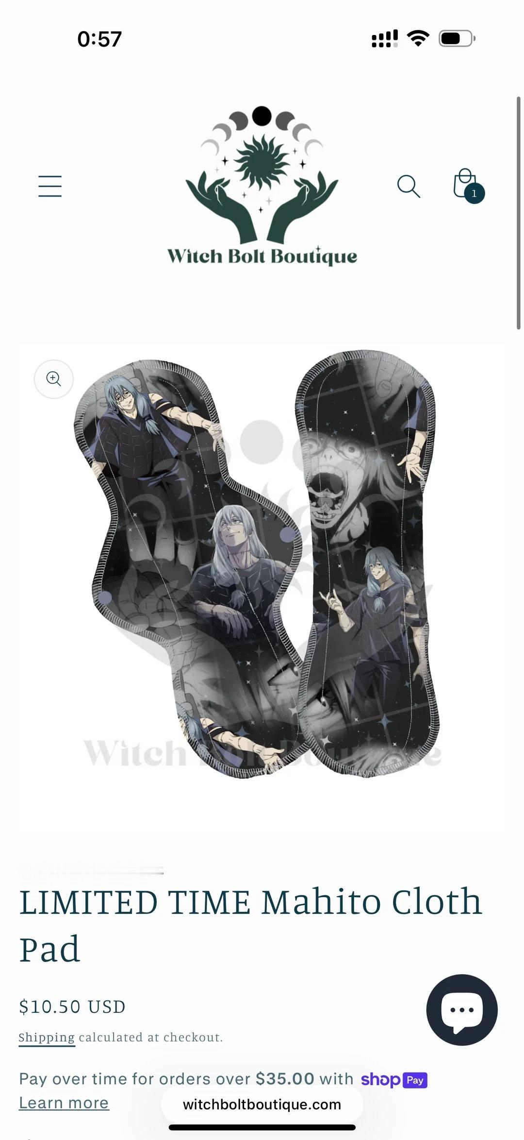 【领域展开】『咒术回战』x 卫生巾 美国小众品牌：Witch Bolt Bout