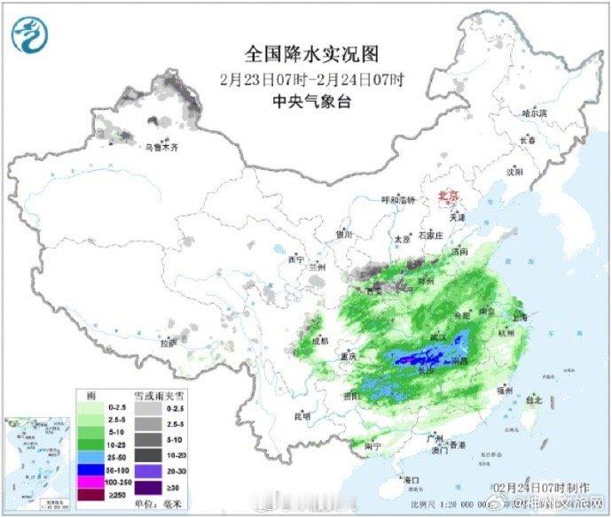 2轮大范围降水要来据气象台消息，2月25日至27日以及28日至3月2日，黄淮及其