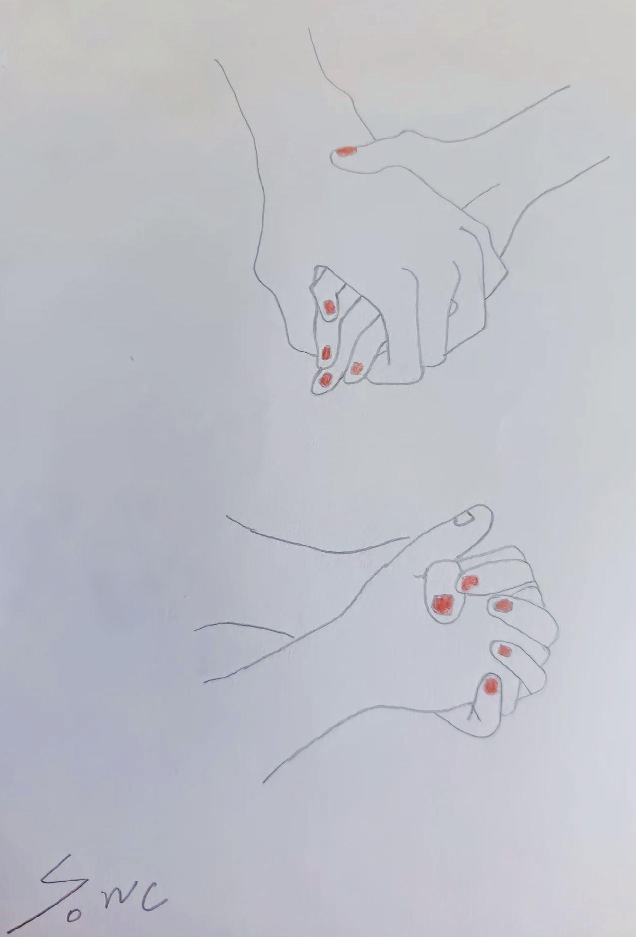 牵手+握手=大家好
搞笑灵魂画手 简笔画