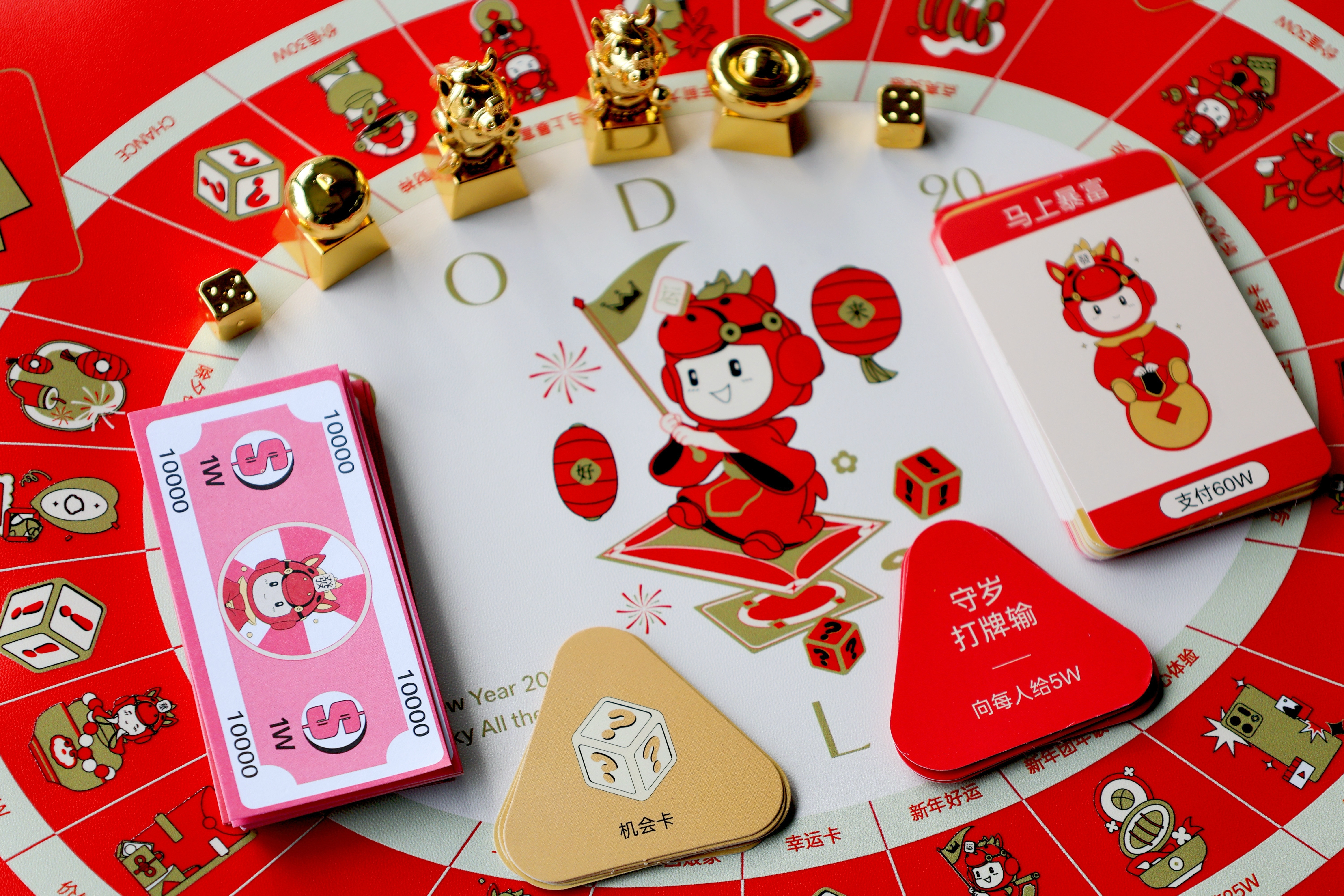 收到了OPPO的新春礼盒，外面这个「时来运转」的日历包装直接就点题了。里面有定制