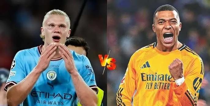 哈兰德前48场国家队比赛打进55球，追平姆巴佩(55球)+用了94场。
世预赛欧