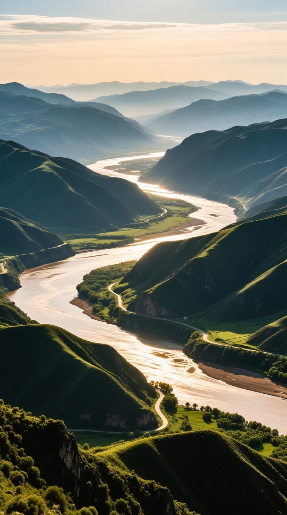 下联：地厚载山河