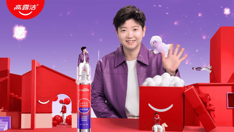 孙颖莎2026鲨骑马新形象孙颖莎高露洁鲨骑马续约大片 笑容双向奔赴，精彩继续同行