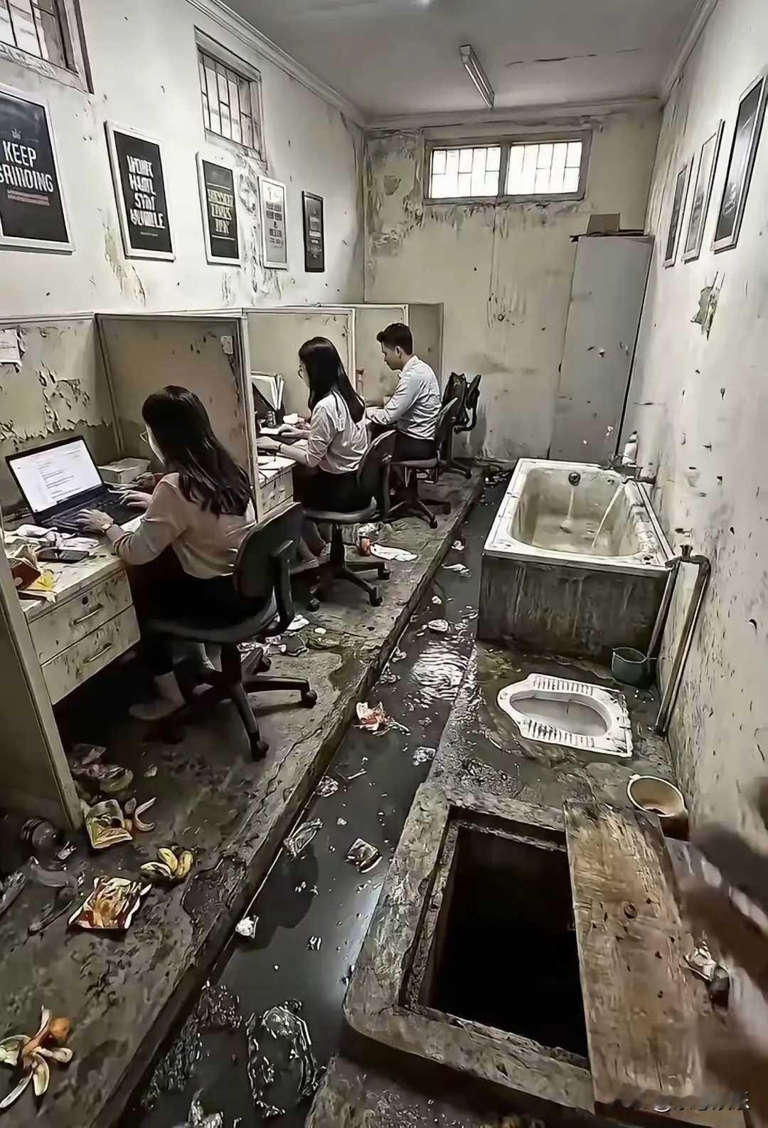 屋内在垃圾也挡不住我上网，关我屁事，