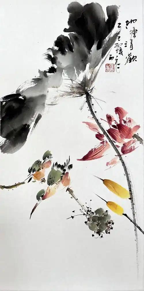 国画与西画的艺术解释
这个问题，国画是中国历代传统画法，讲究是笔墨线条和写意。西