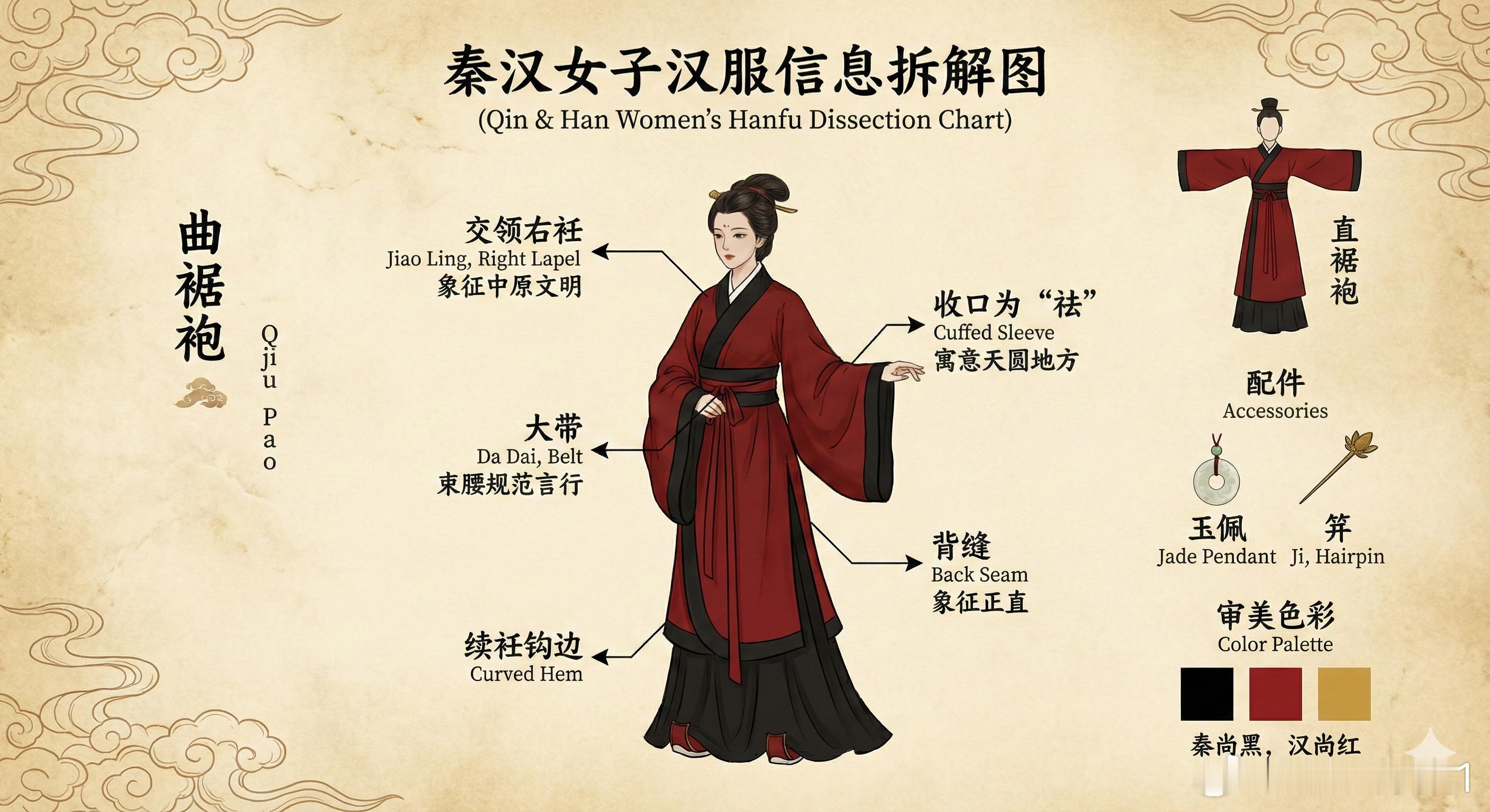 姐妹们！真的建议所有爱美、爱中国传统文化的女生收藏这一篇！从秦汉的端庄到民国的摩