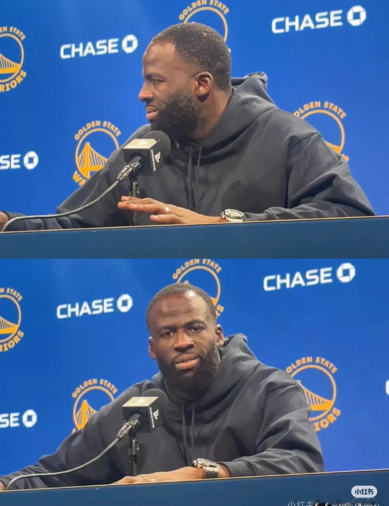 他情绪失控，球队却大胜了。
然后，管理层决定评估是否交易他。
格林对着科尔摔战术