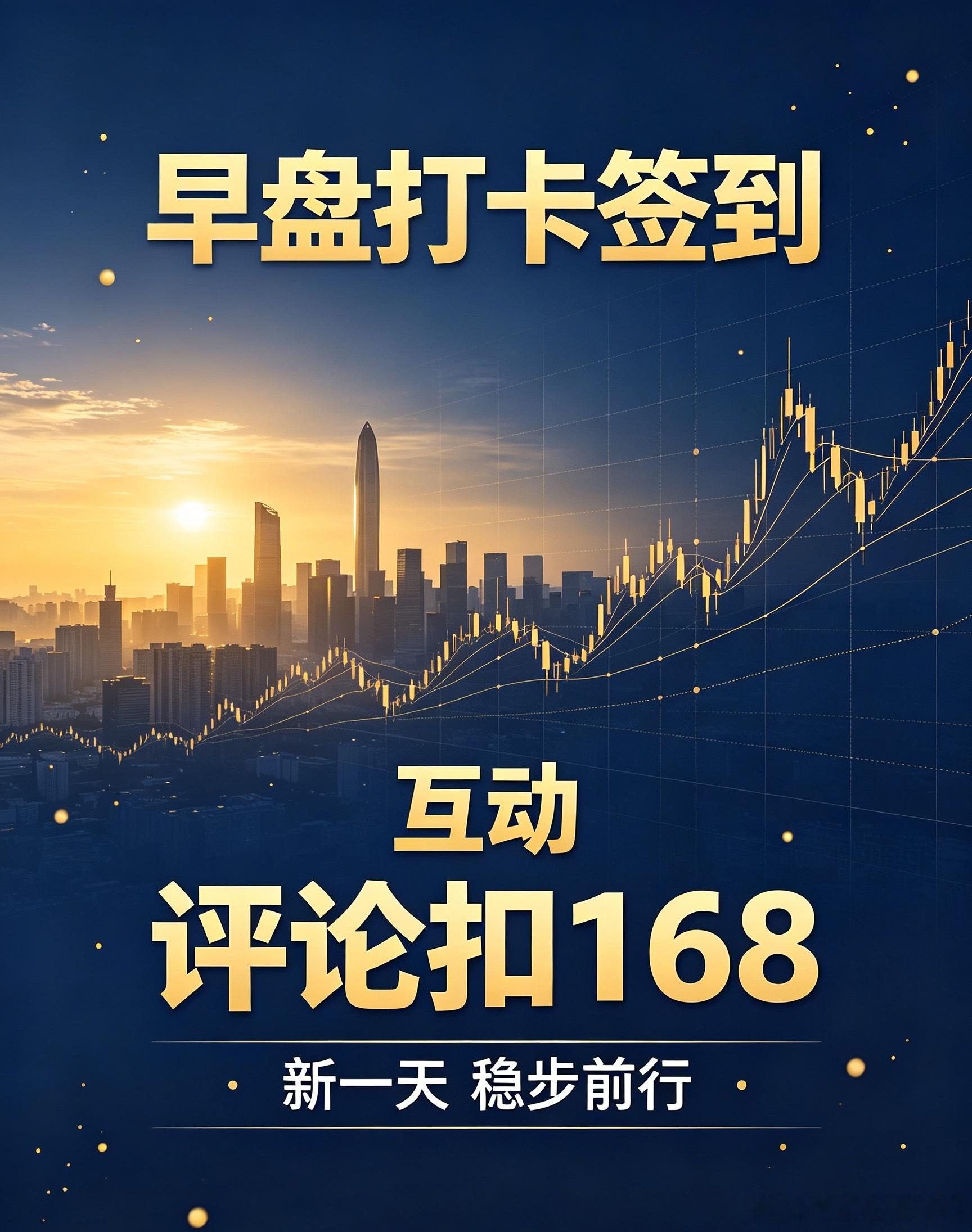 每日签到如约而至我的老铁们集合！评论区扣168打卡，寓意日日顺发，财源稳进！市场