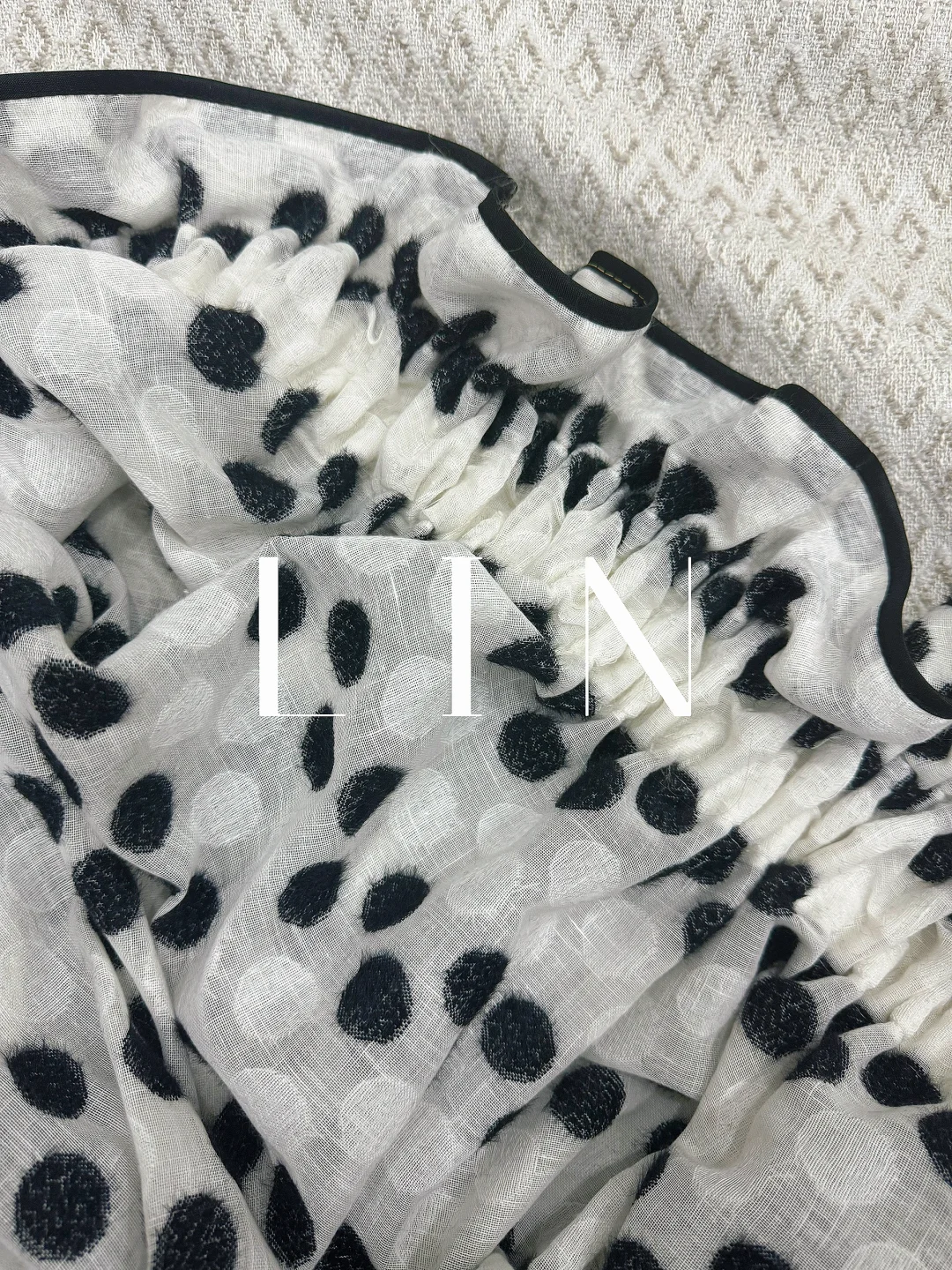 复古又灵活的黑白点点纱帘⚫️⚪️