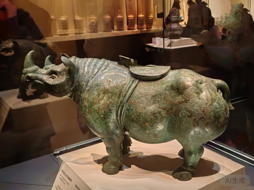 不经意间遇见，中国国家博物馆和中国工艺美术馆，各展有一尊镇馆之宝一铜犀牛。

两
