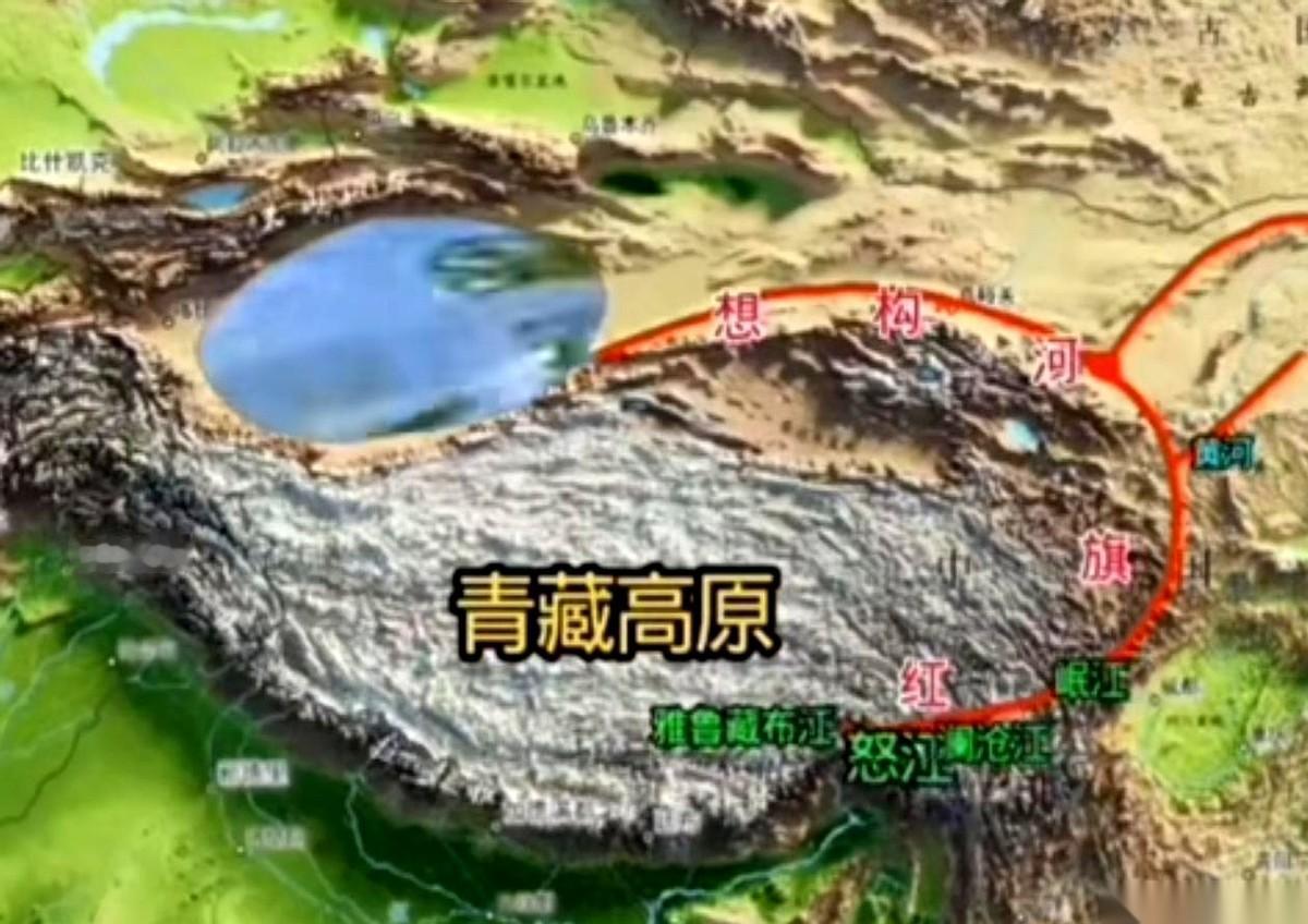 把青藏高原的水，引到塔克拉玛干沙漠里，这个想法听着有多带劲？
直接造出一片内陆海