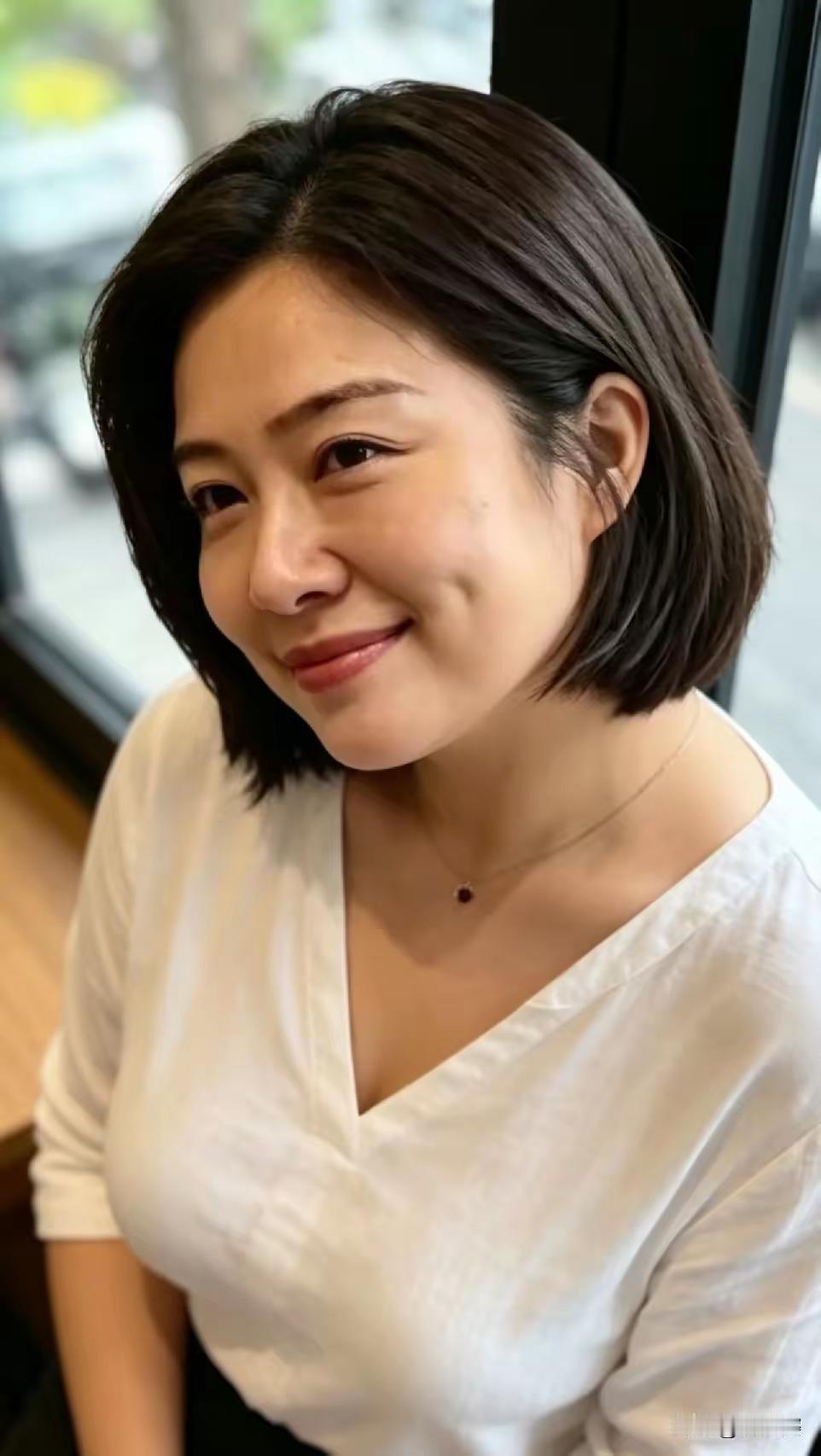 酒窝短发女甜美爱笑很迷人吗？
