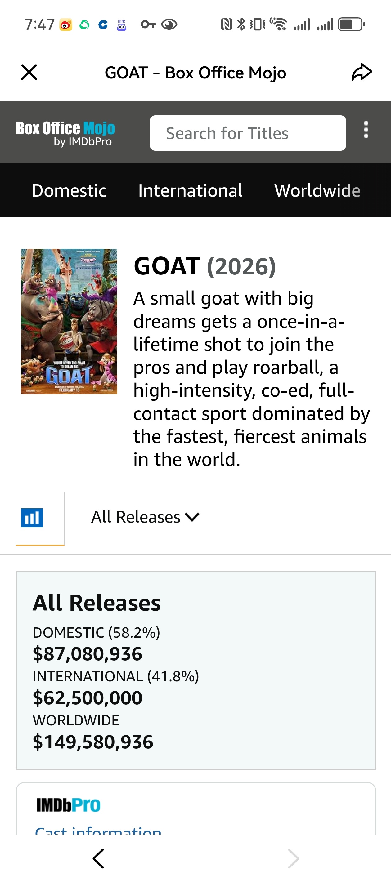 1.5亿全球票房近在眼前👀 库里奇迹梦之队库里