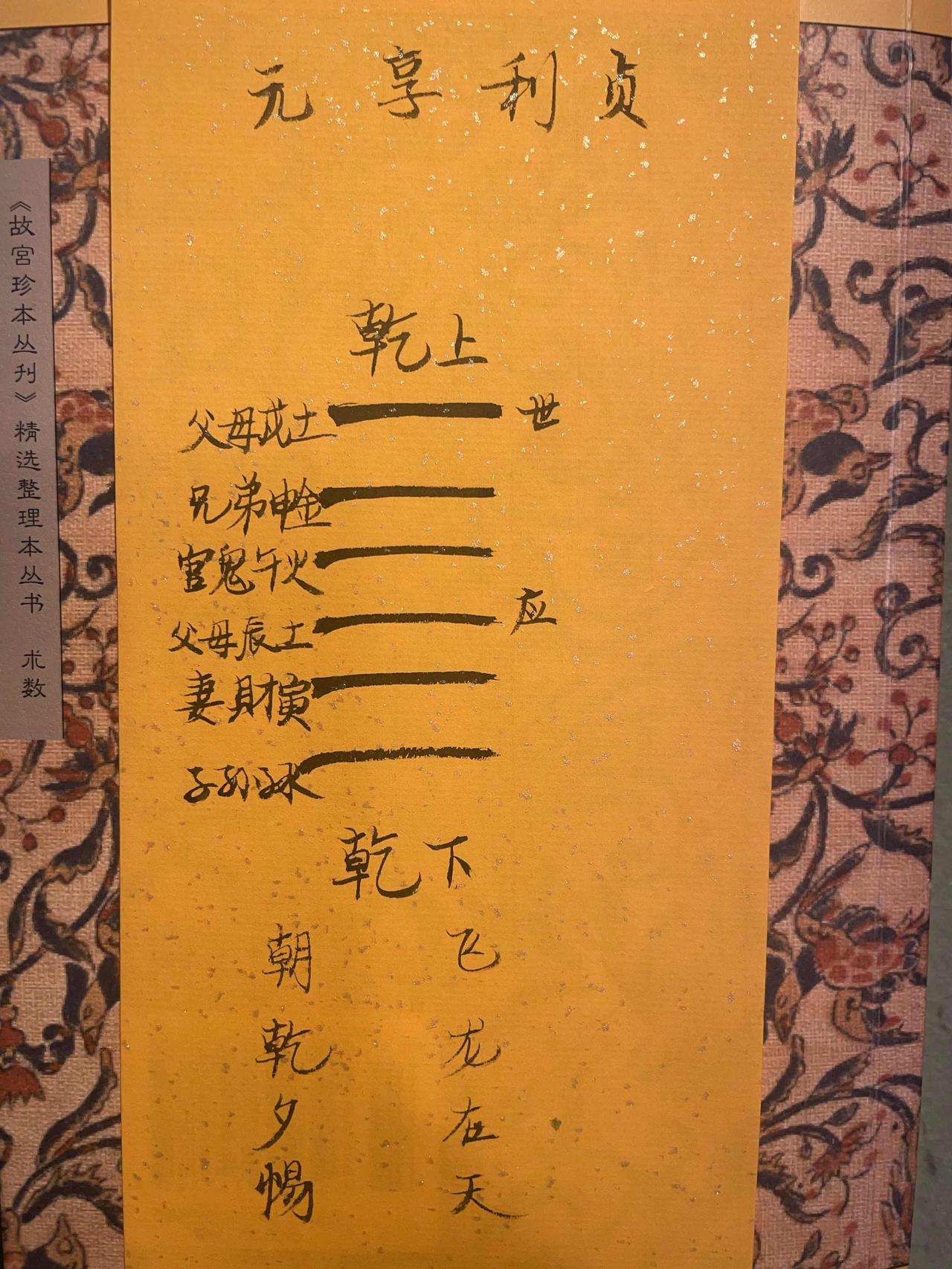 乾卦 
元，亨，利，贞。
乾上乾下，朝乾夕惕，飞龙在天。
初九子孙爻子水，隐忍待