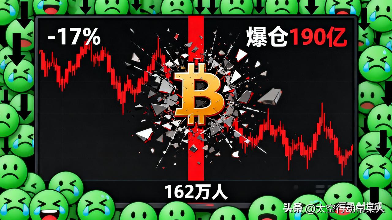 币圈惊魂夜！162万人爆仓190亿
 
家人们快来看！币圈昨天直接上演“跳楼式”