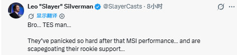外网热议TES与NIP辅助互换2026msi LPL英文流解说Slayer：不是