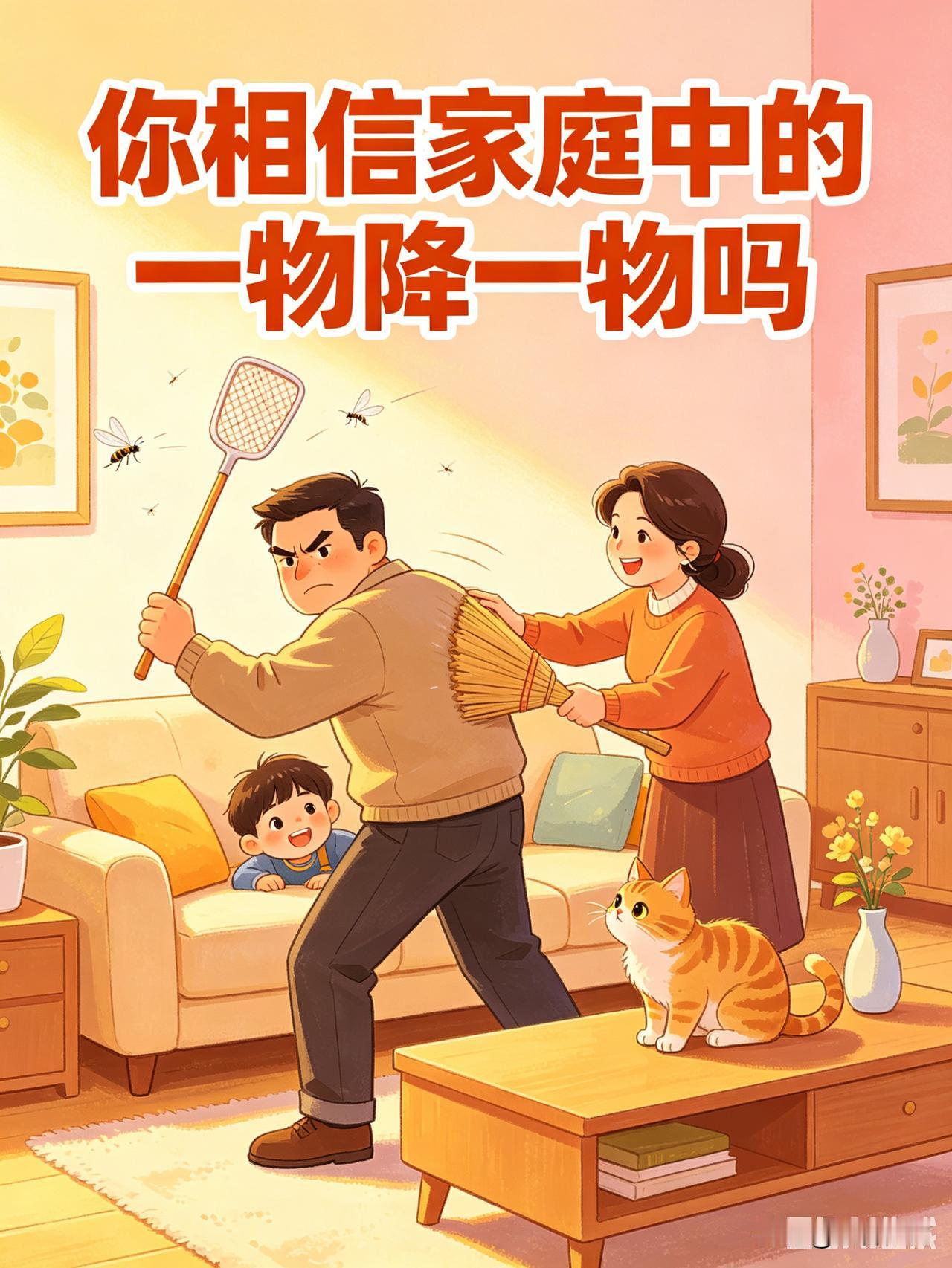 你相信在每个家庭里，都有一物降一物的定律吗？我信，而且深信不疑！但我现在的信还跟
