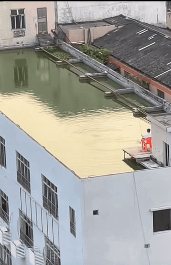不用去海边，不用去河边，上个楼就能解决你的钓鱼瘾。有没有一起甩两杆的？
