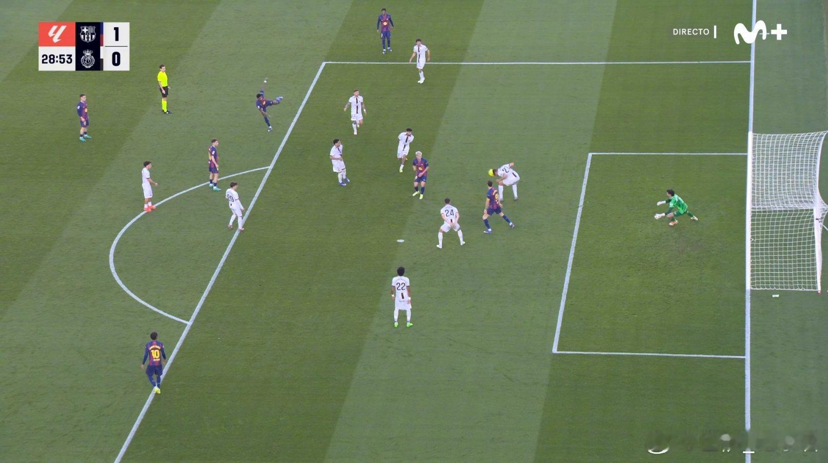 巴塞罗那对皇家马略卡比赛中关键判罚概览：第23分钟，拉明·亚马尔中路传球被对方弹