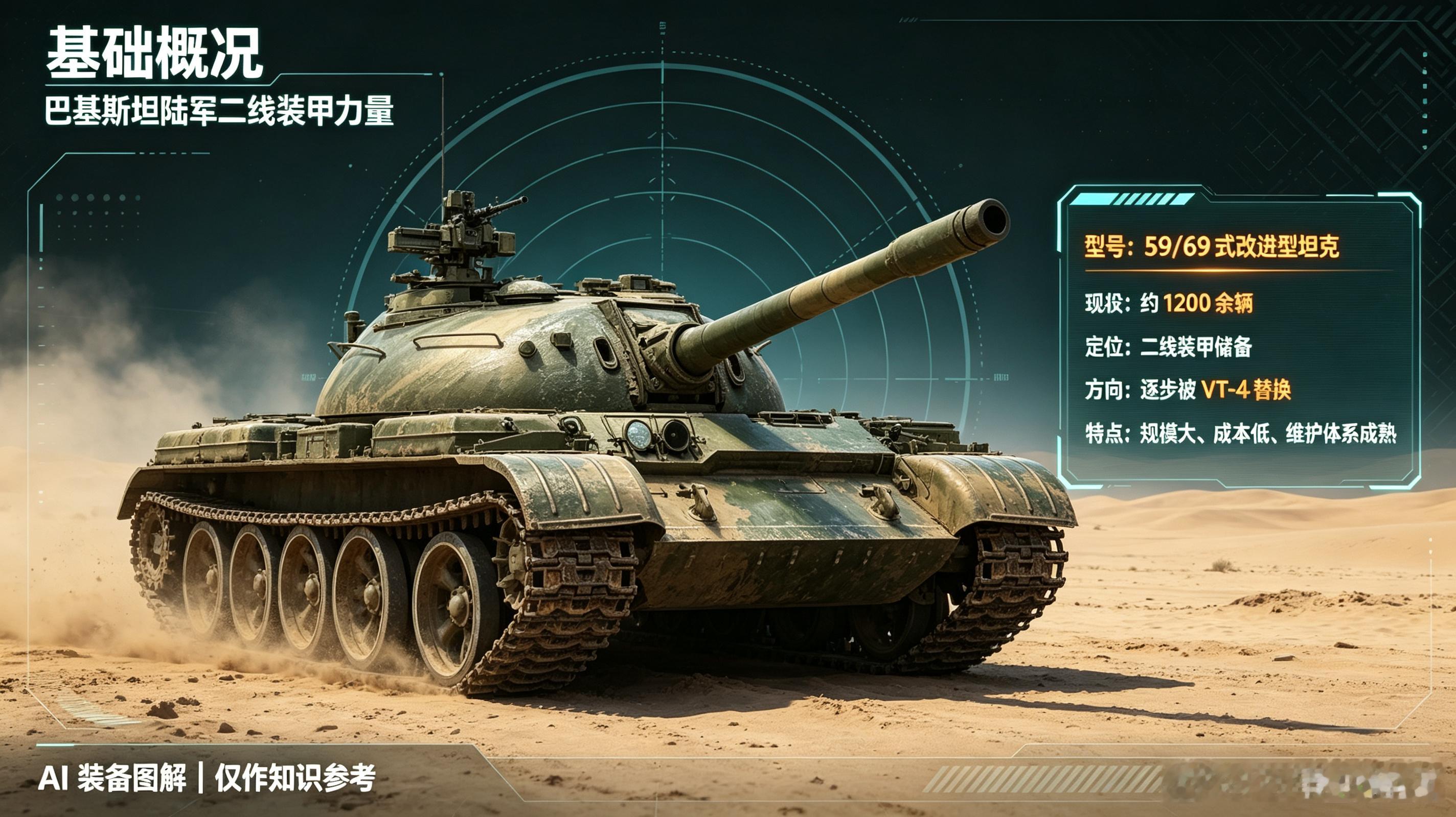 🛡️59/69改：巴方老坦克如何继续扛住二线任务？巴基斯坦列装的59/69式改
