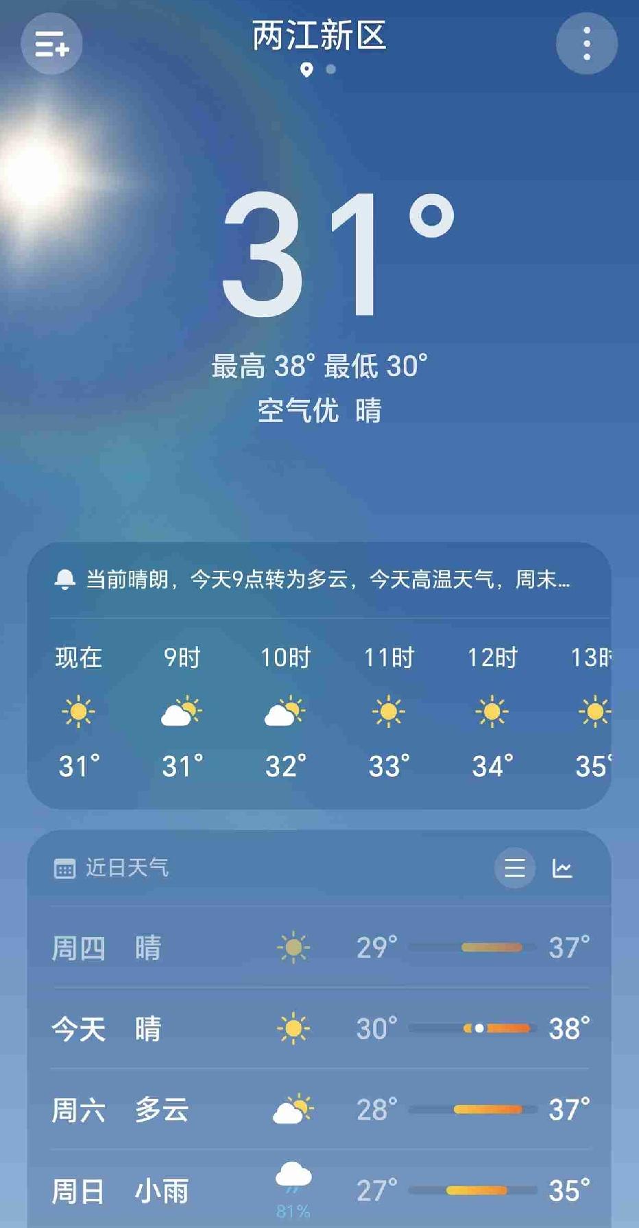 清晨刚睁开眼，手机推送的实时温度就明晃晃跳到了三十度，不用推开窗，也能想象到外头