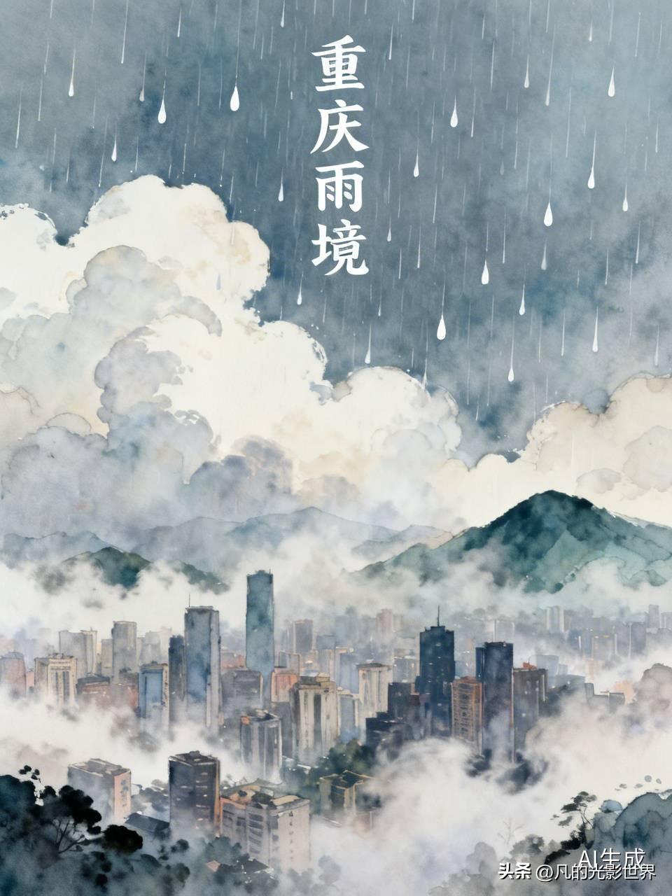 重庆一下雨就跟开了滤镜似的，简直美成了“天上人间”。我在长江岸边看到的与网友在嘉