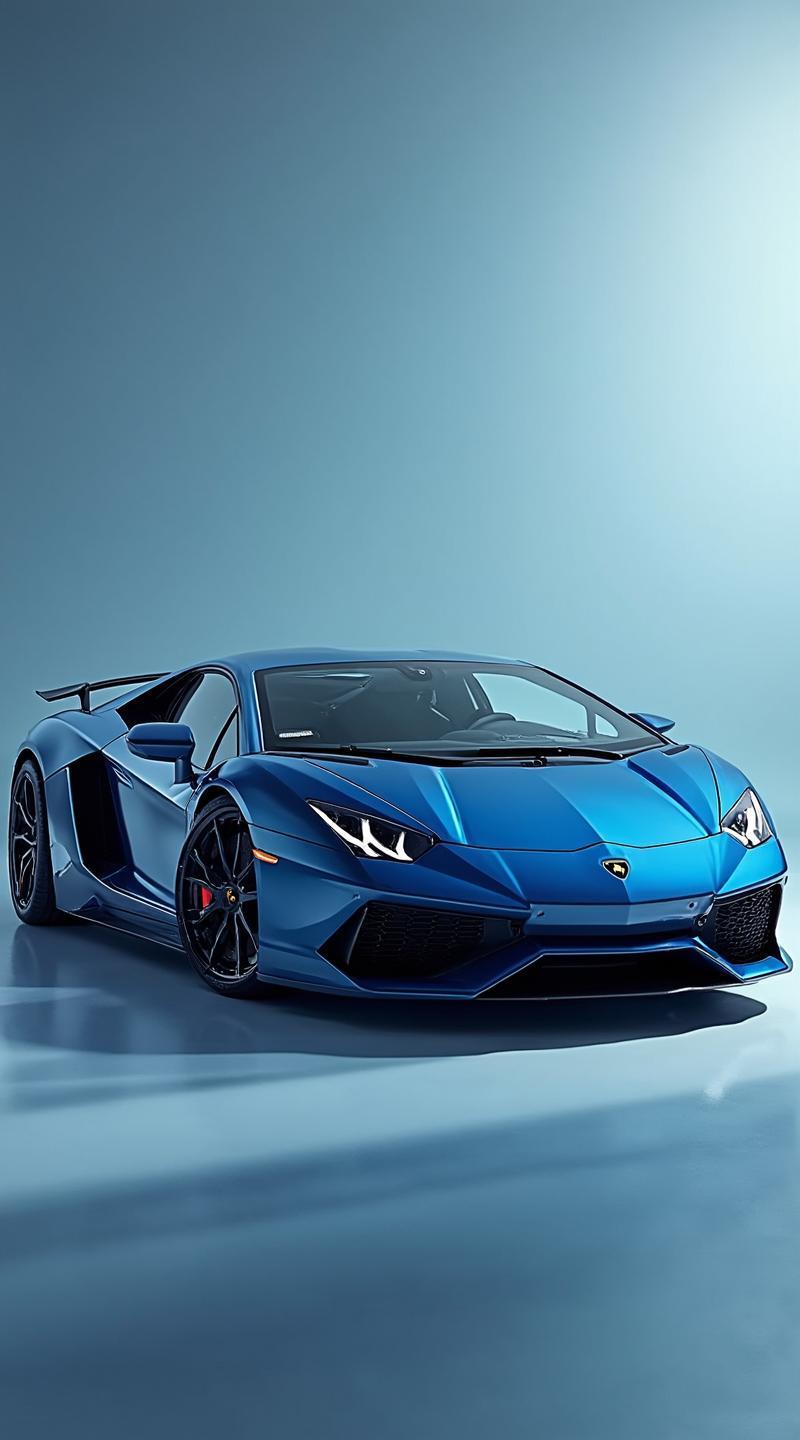 炫酷的蓝色跑车，速度与激情的象征！🚗💨