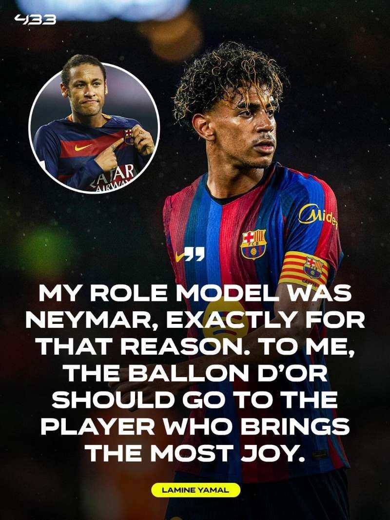 neymar[超话]亚马尔近期接受了西班牙电视台TVE的采访表示 “内马尔曾是我