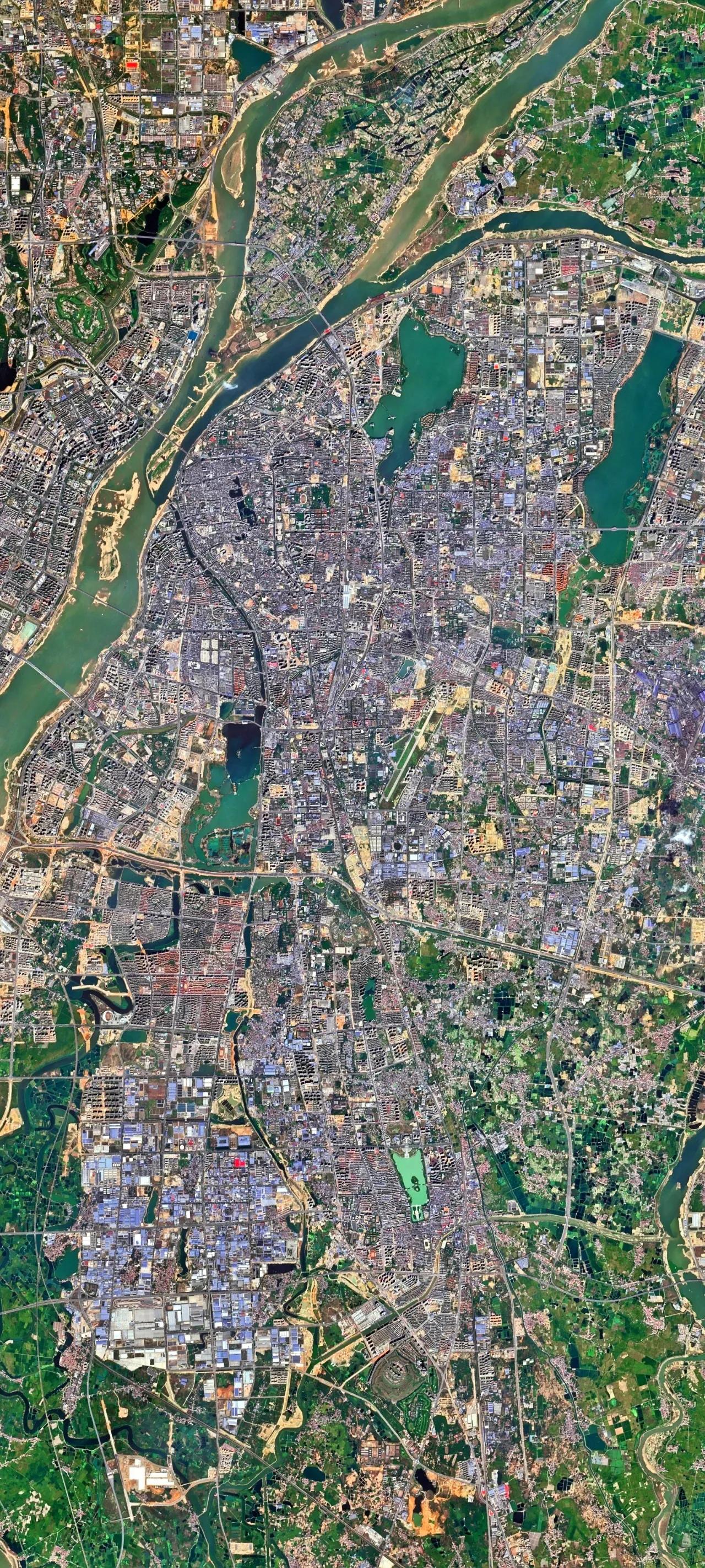 江西南昌市最近卫星图
