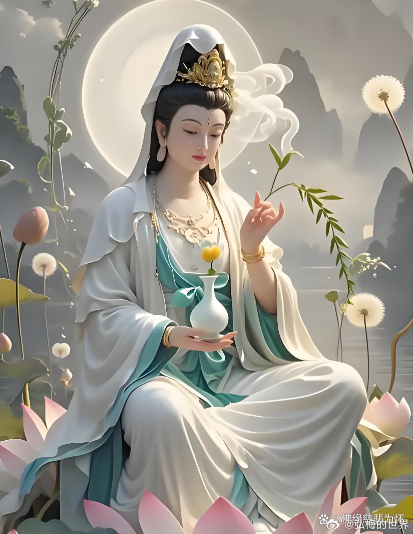 【观世音菩萨十二大愿】第一广发弘誓愿。第二常居南海愿。第三寻声救苦愿。第四能除危