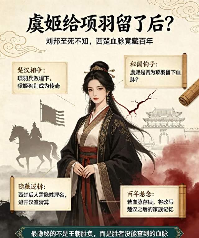 虞姬给项羽留了后？刘邦至死不知，西楚血脉竟藏百年