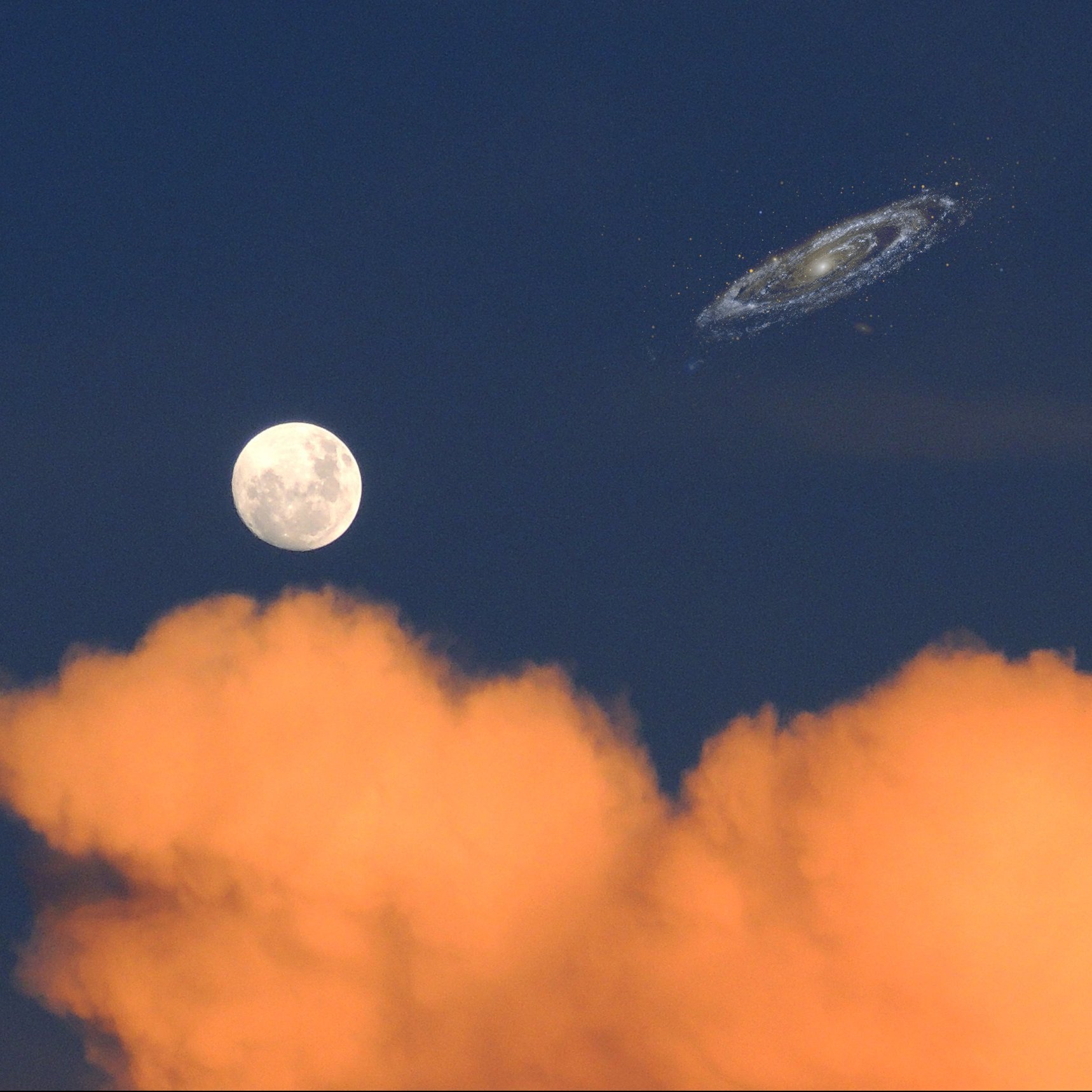 如果仙女座星系更亮的话，夜空会是什么样子...... ​​​