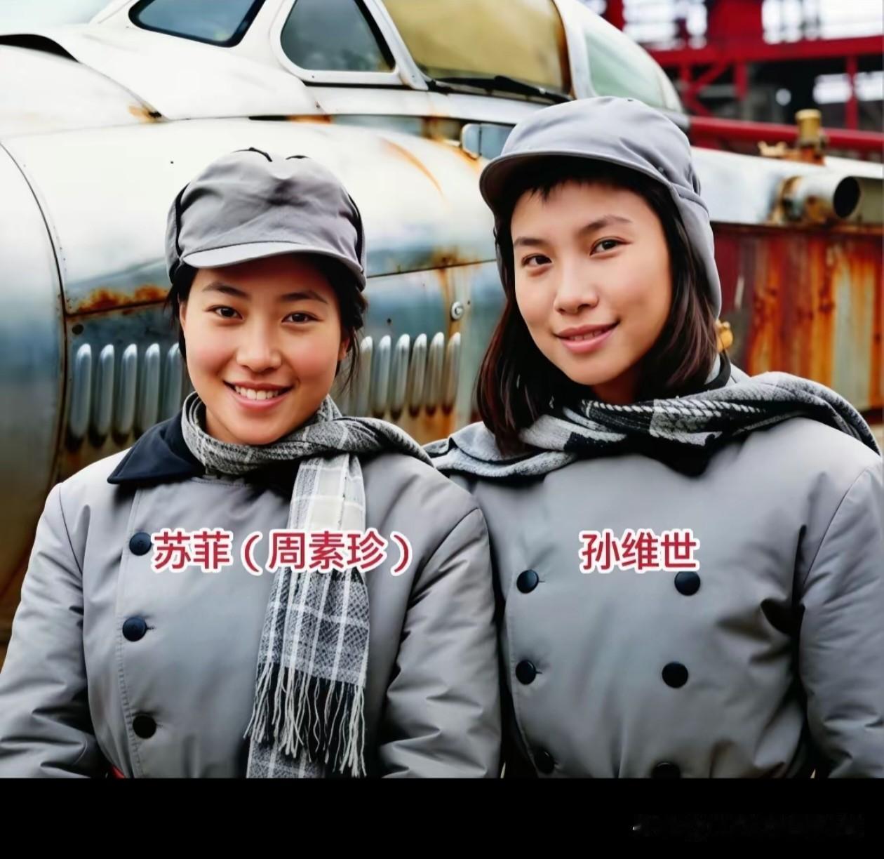 这一张照片中，
地点：革命圣地延安。
人物是苏菲（周素珍）与孙维世。
二人是革命