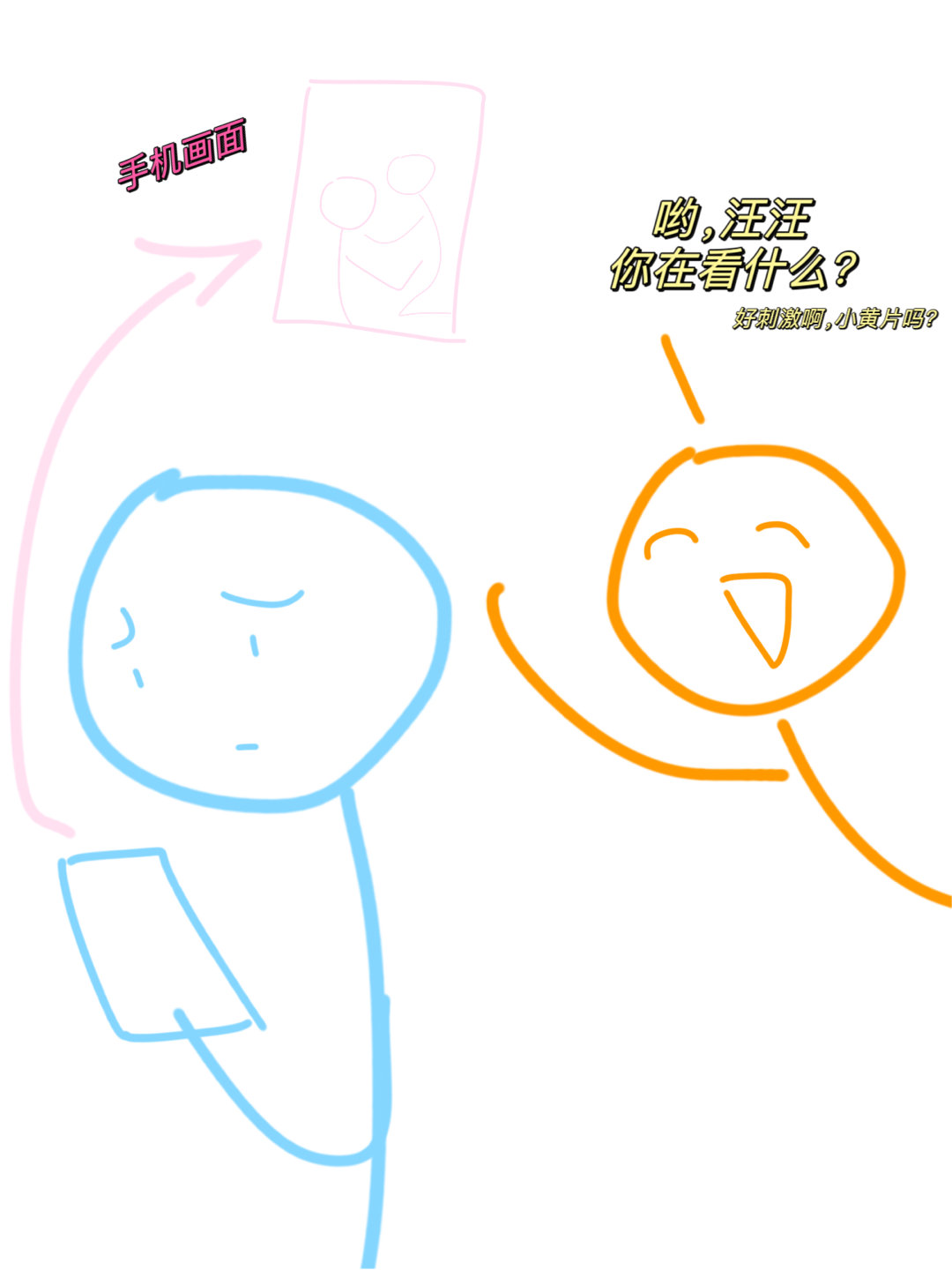 #日常的路人a# 听了这个场景真的感觉太好玩了哈哈哈哈哈。忍不住脑补了一下。ps