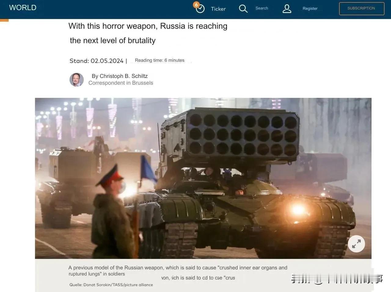战况升级！俄军新武器TOS-3