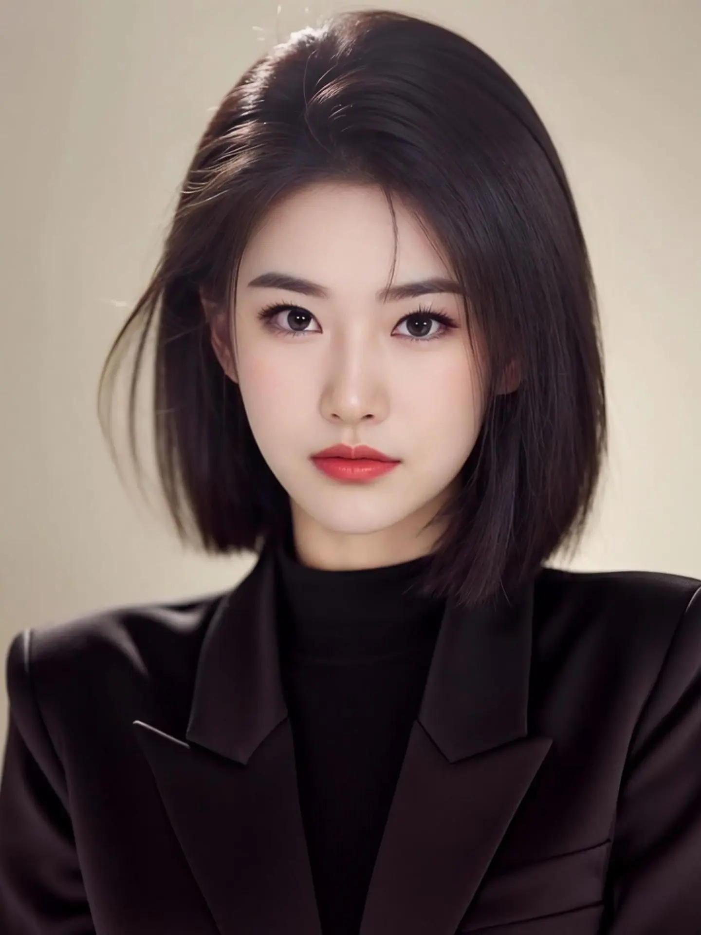 AI冷艳短发写真 随变ai随便玩