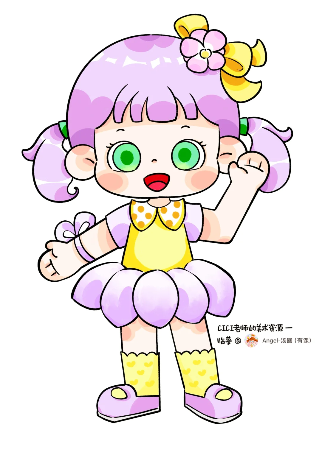 儿童画｜花仙子人物团练14