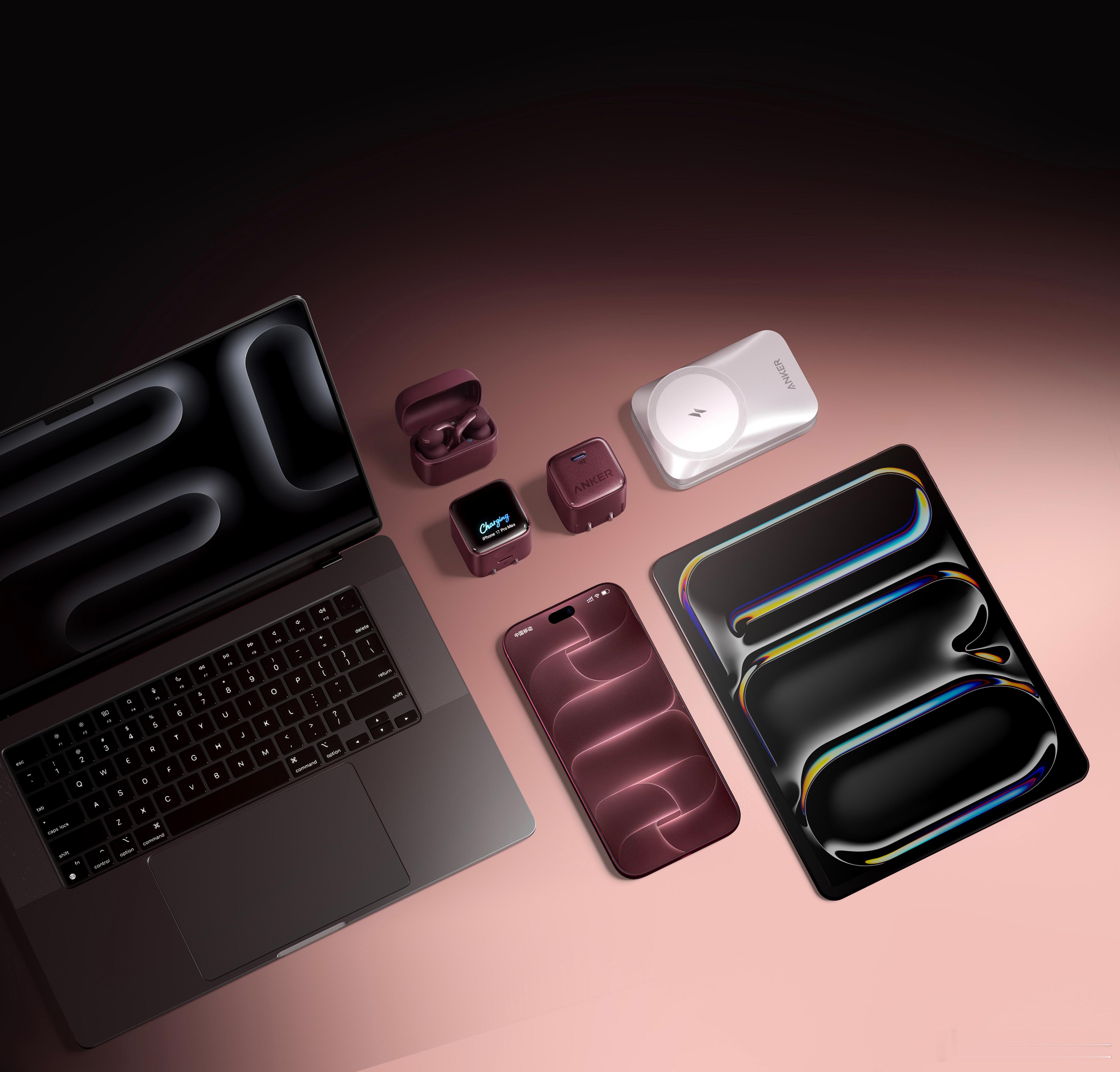 iPhone18Pro颜色安克空气耳夹AeroClip2新机背板光泽柔和，每款配