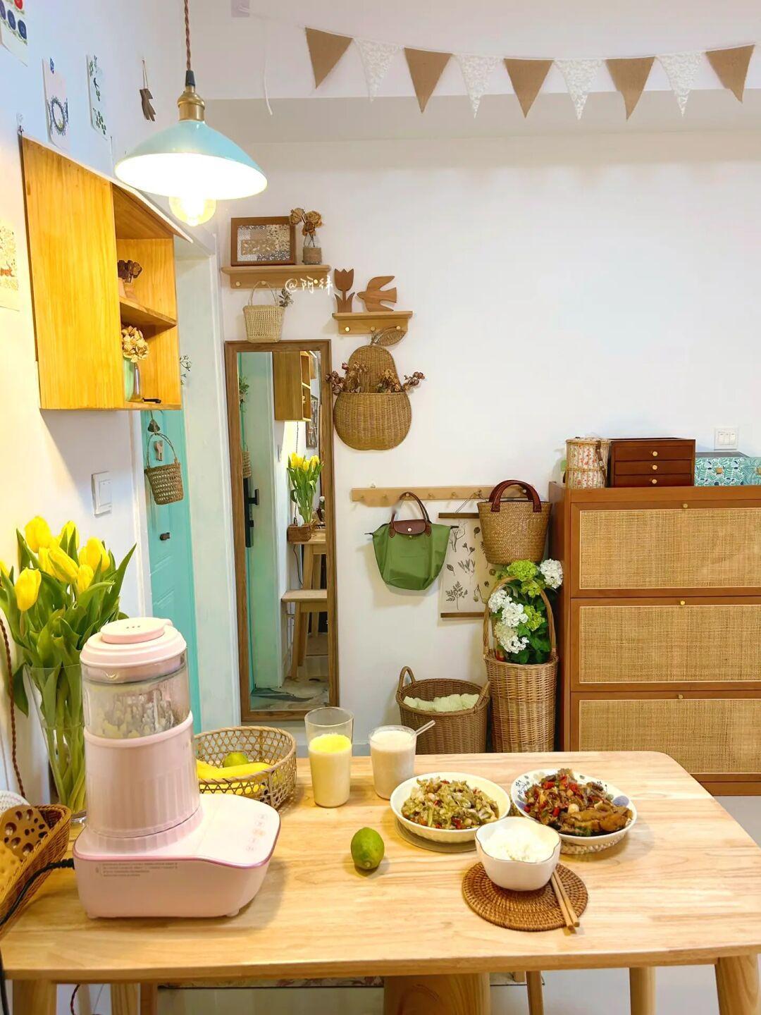 42㎡一室一厅 普通女孩的家🏠 宅家做饮品🍹